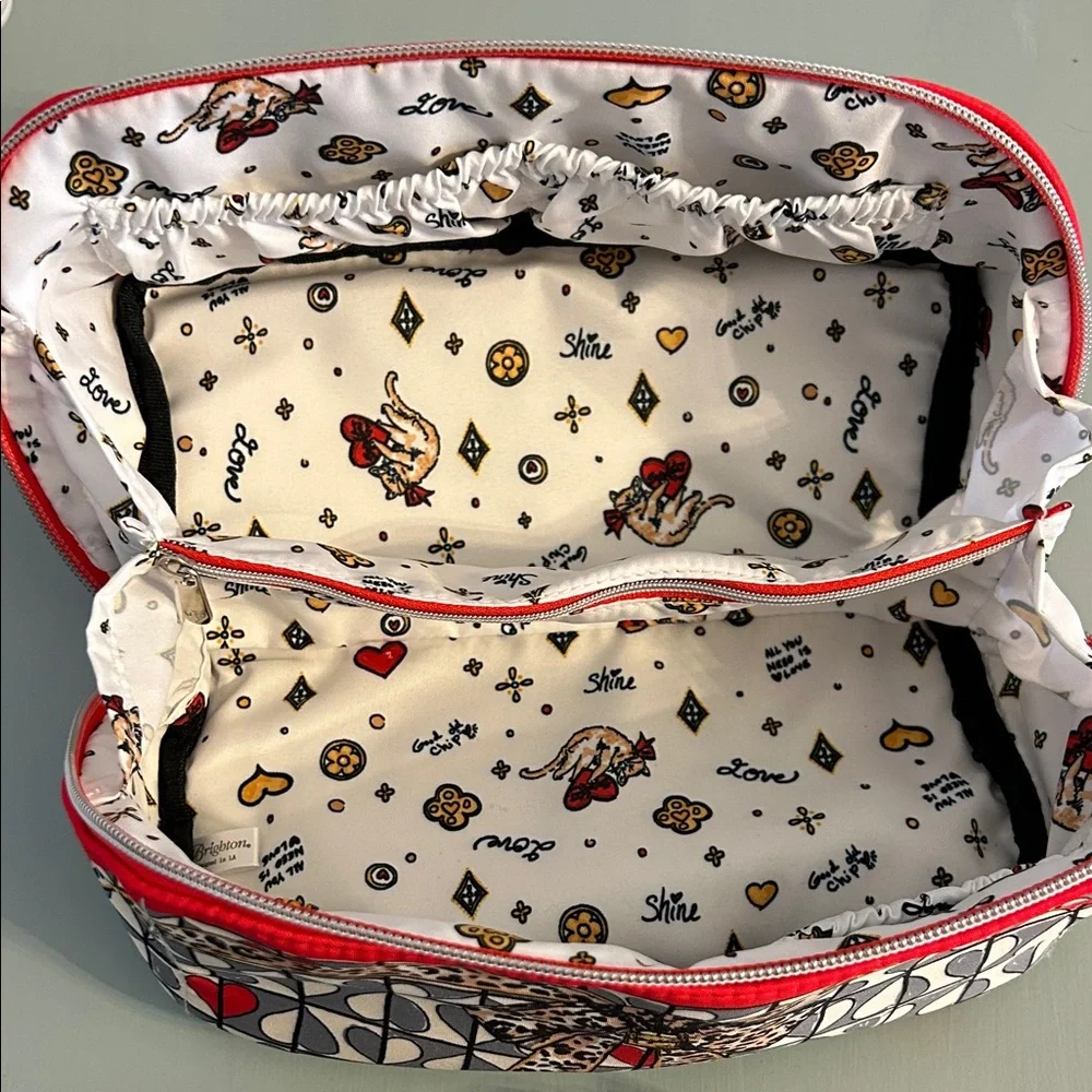 Women's Patterned Bag - Red and Black - Picture 5 of 10